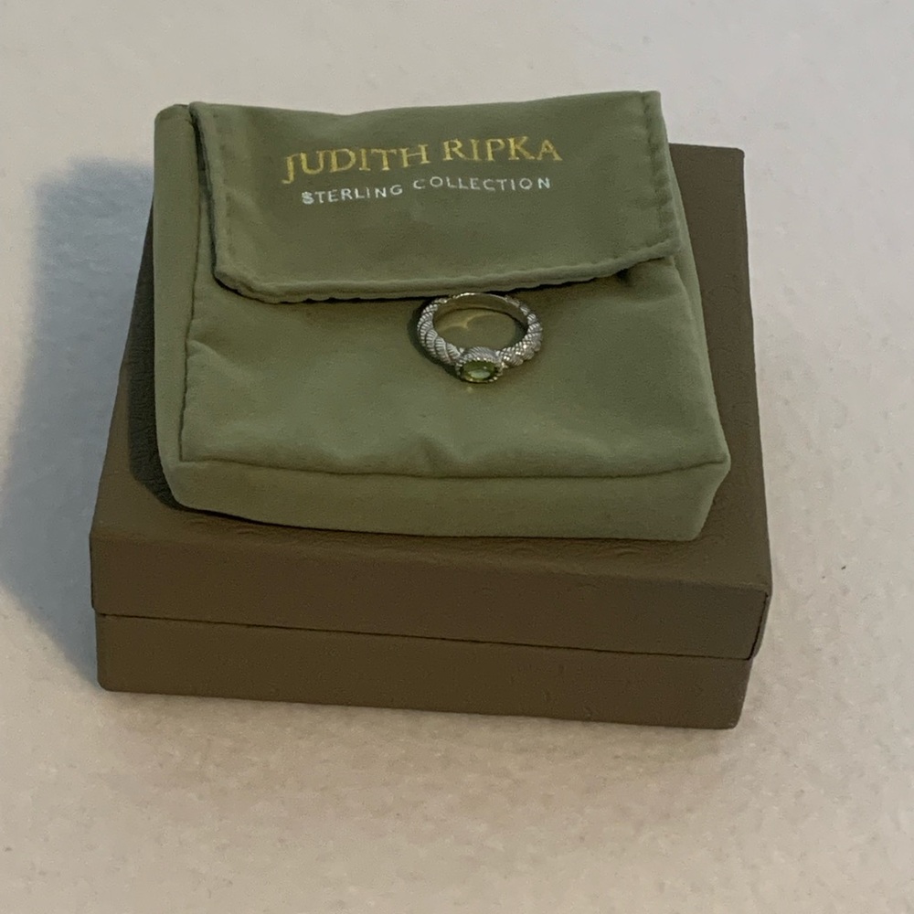 Judith Ripka Peridot 925 Ring Sz 5